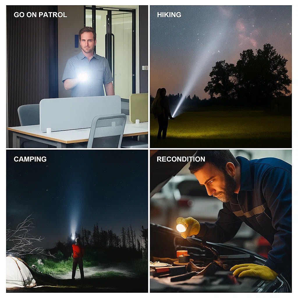 Oplaadbare LED Zaklamp Met Telescopische Zoom Voor Buitenactiviteiten 3