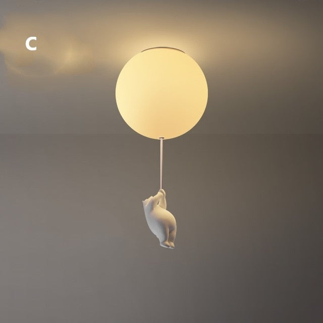 Plafondlamp Beer met Ballon voor Kinderen - Speelse Plafonniere voor Slaapkamer 11