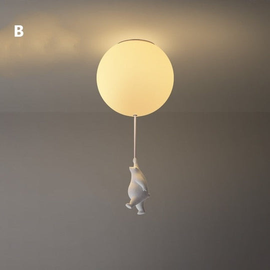 Plafondlamp Beer met Ballon voor Kinderen - Speelse Plafonniere voor Slaapkamer 9