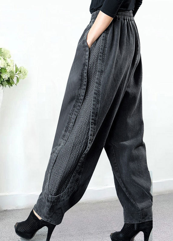 Plus Size Harem Denim Broek met Zakken 3