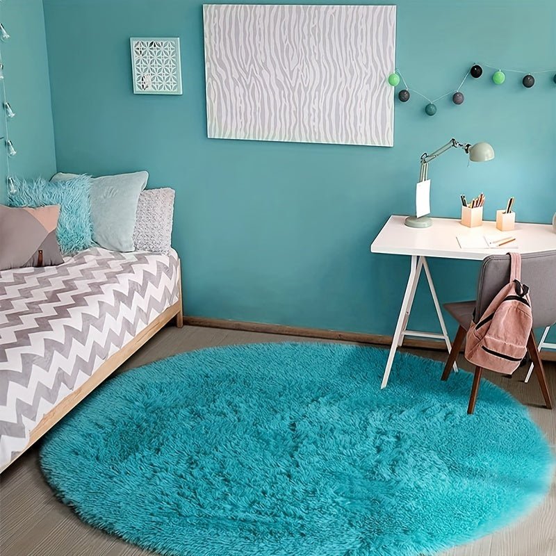 Rond Vloerkleed Pluizig voor Kinderkamer en Woonkamer 1