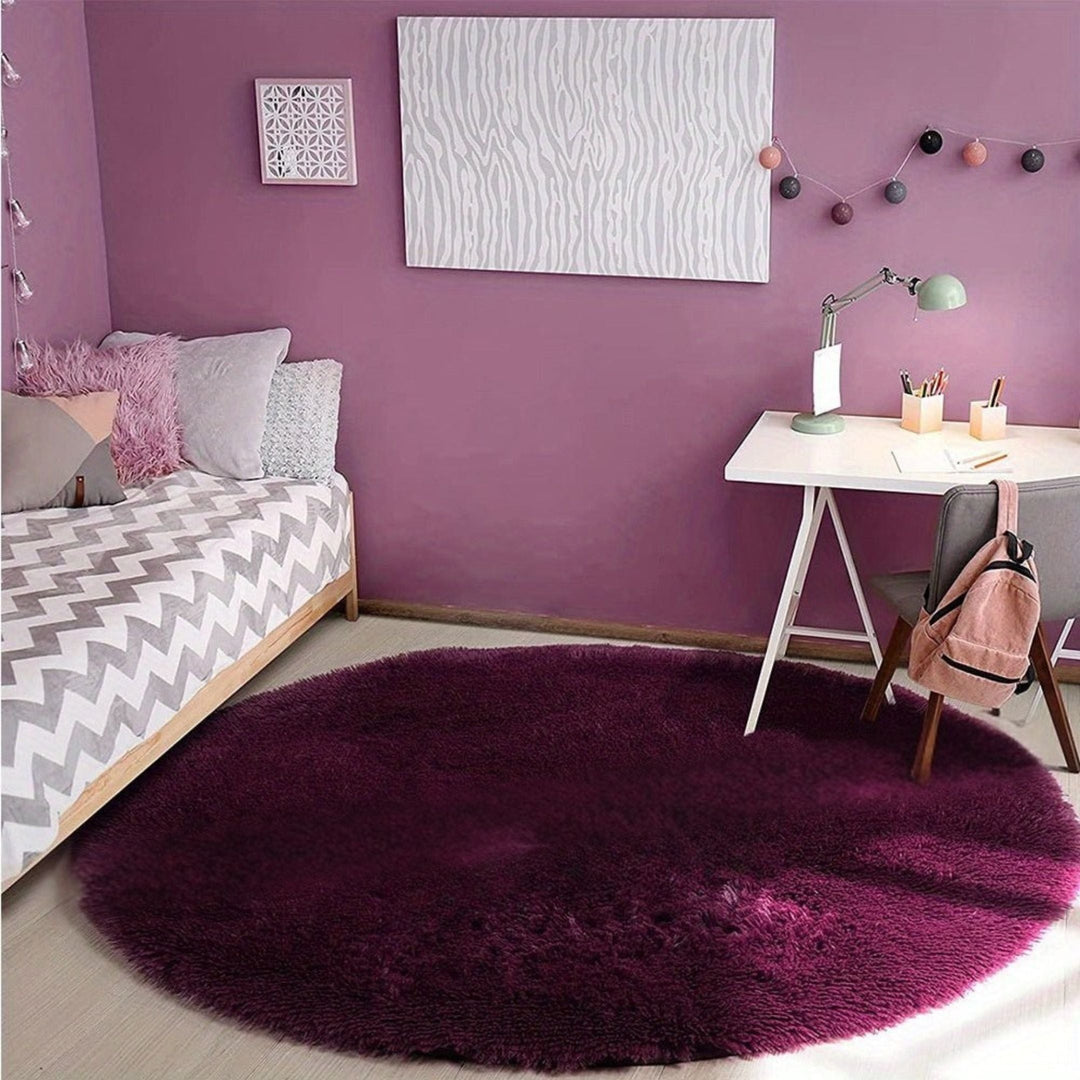 Rond Vloerkleed Pluizig voor Kinderkamer en Woonkamer 14