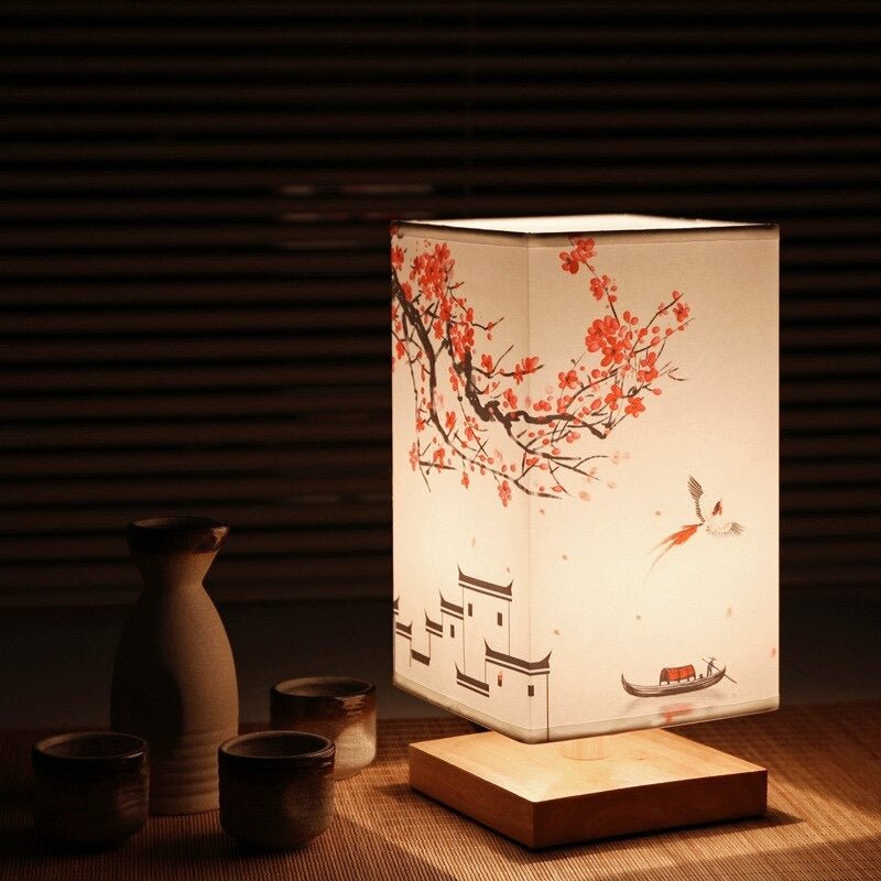 Scandinavische Tafellamp met Japans Design 0