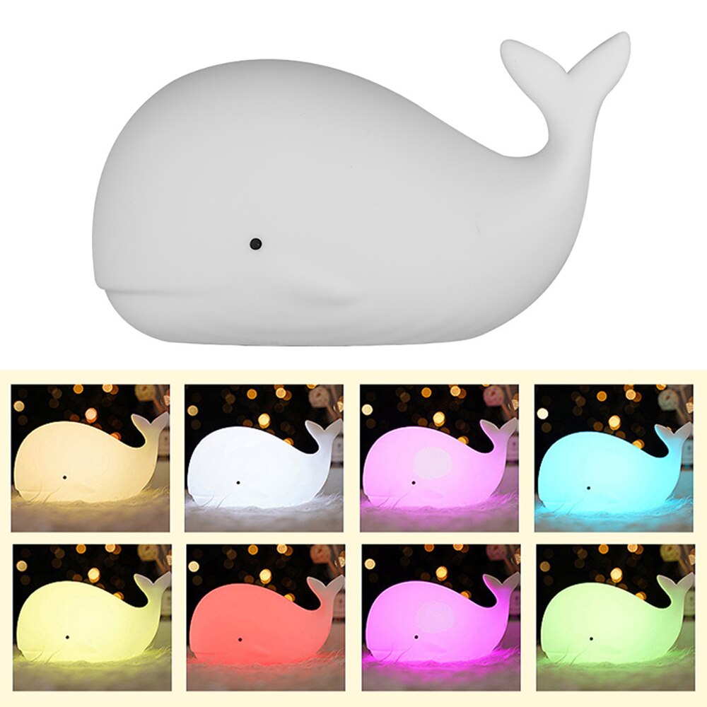 Schattig Nachtlampje Walvis Compact voor Slaapkamer en Baby-Kamer 0