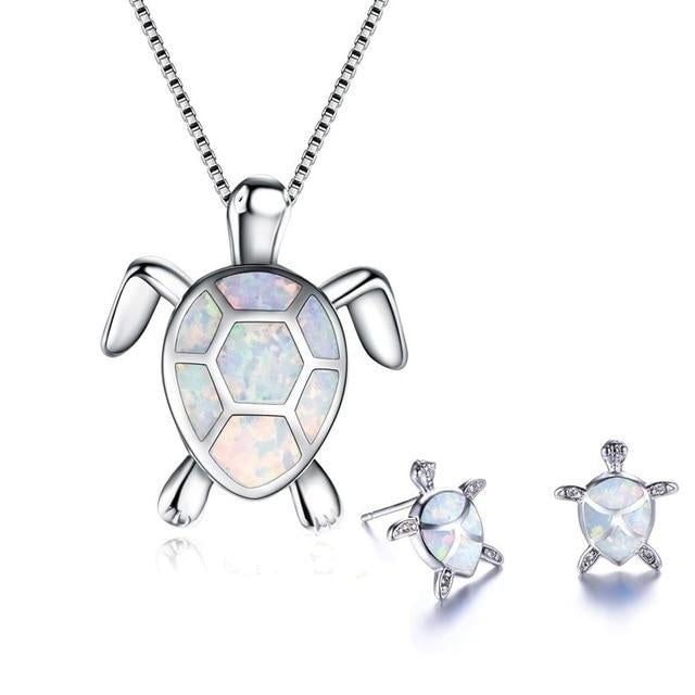 Schildpad Ketting en Oorbellen Set voor Dames 3