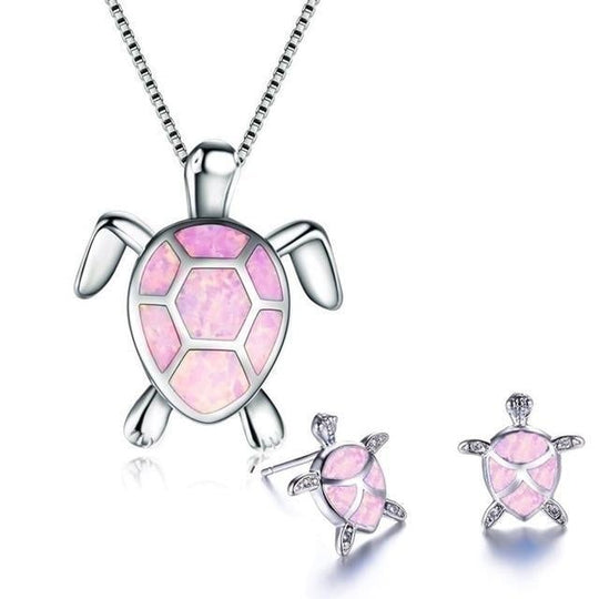 Schildpad Ketting en Oorbellen Set voor Dames 4