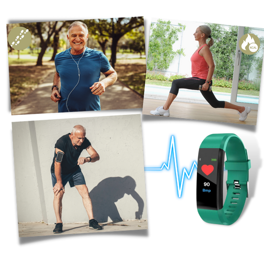 Senioren Smartwatch met Gezondheidsmonitor en Stappenteller 4