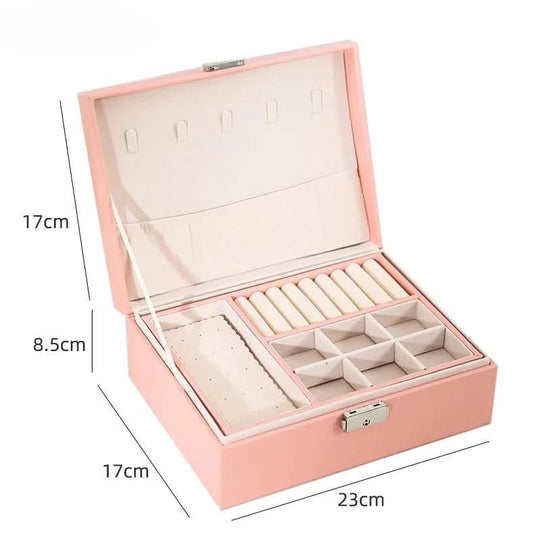 Sieradendoosje 2-Laags Compact Stijlvol Design voor Sieraden en Cosmetica 7