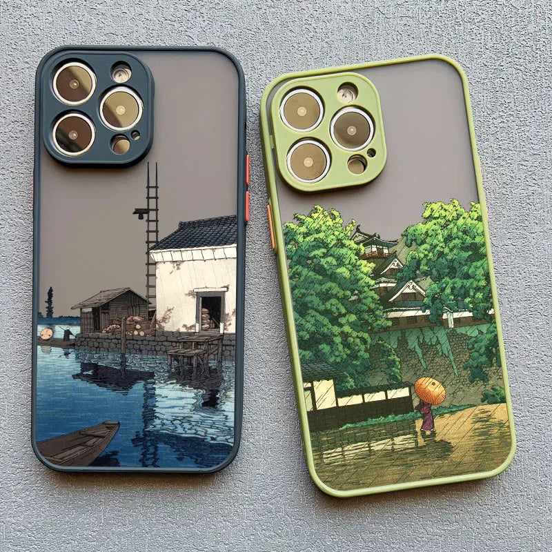 Telefoonhoes voor iPhone met Uniek Landschap Ontwerp 2