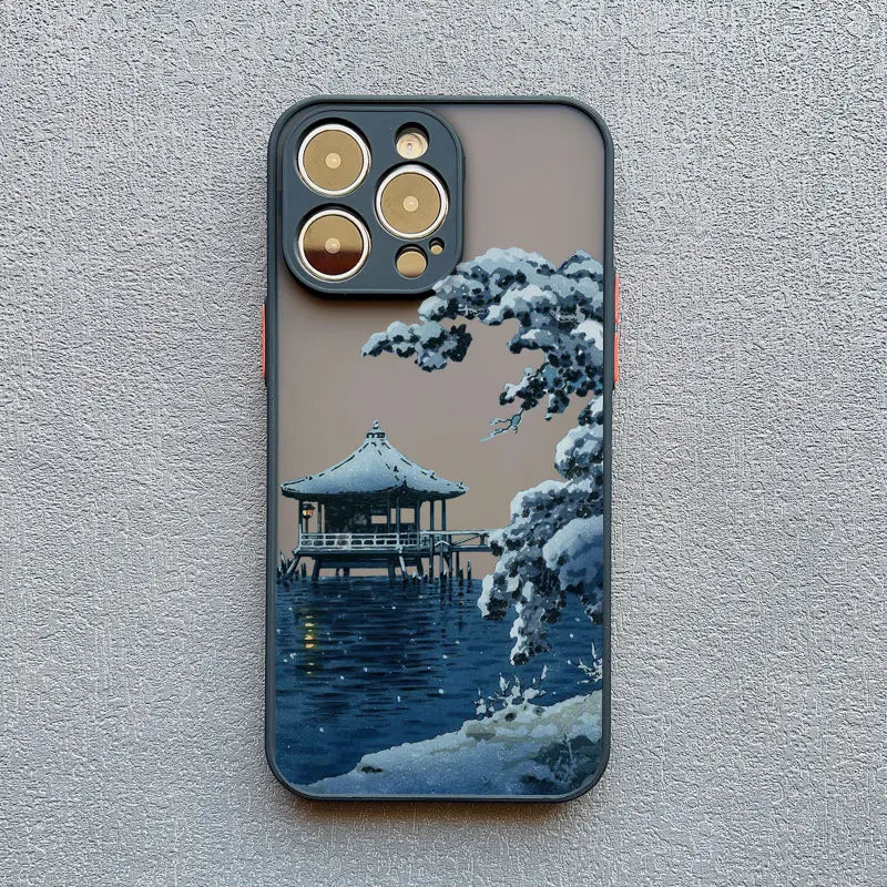 Telefoonhoes voor iPhone met Uniek Landschap Ontwerp 7