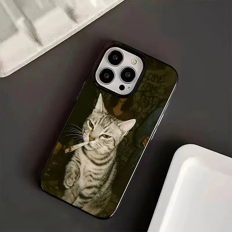 Telefoonhoesje iPhone met Roken Katten Design Speels en Beschermend 5