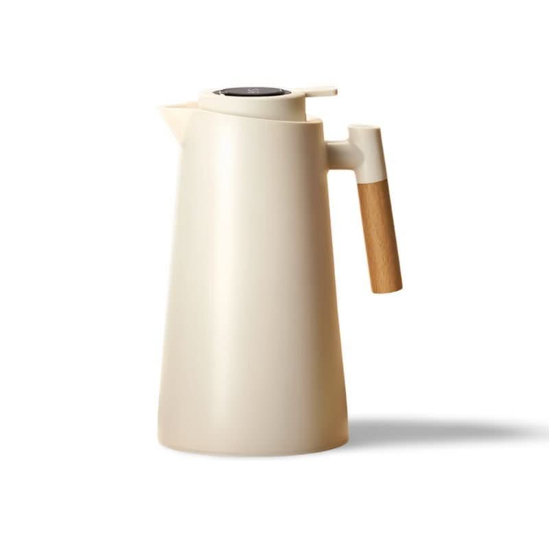 Thermosfles 1 Liter met Temperatuurdisplay en Houten Handvat, Beste Thermosfles voor Warme en Koude Dranken 6