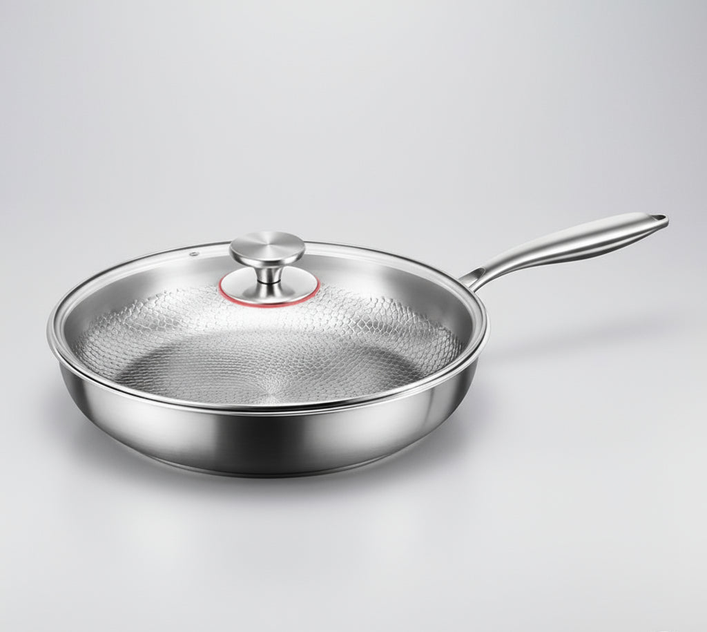 Titanium Koekenpan Gehamerd voor Inductiekookplaten 9