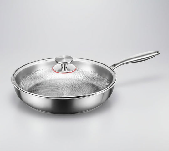 Titanium Koekenpan Gehamerd voor Inductiekookplaten 9