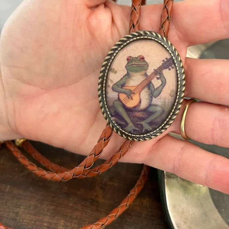 Unisex Bolo Tie met Banjo Kikker Ontwerp 0