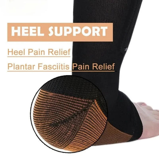 Unisex Compressiesokken met Ritssluiting voor Ondersteuning 8