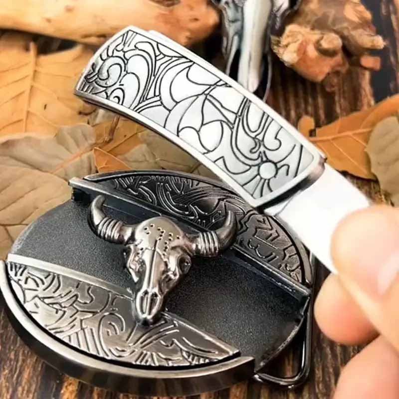 Unisex Cowboyriem Met Metalen Ovale Gesp 1