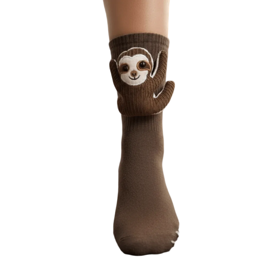Unisex Huissokken met 3D Dierenaccent en Antislipzool 0