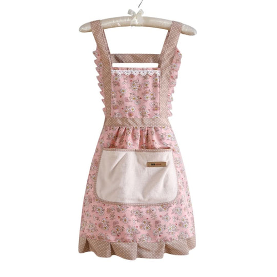 Unisex Keukenschort met Bloemmotief en Verstelbare Riem 6