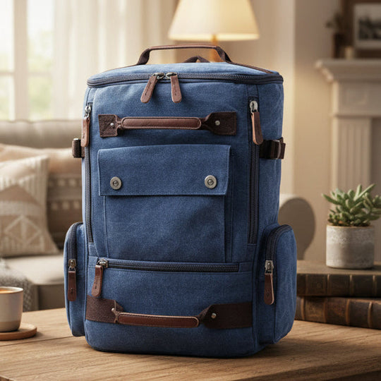 Unisex Rugzak met Laptopvak Vintage voor School en Avontuur 1
