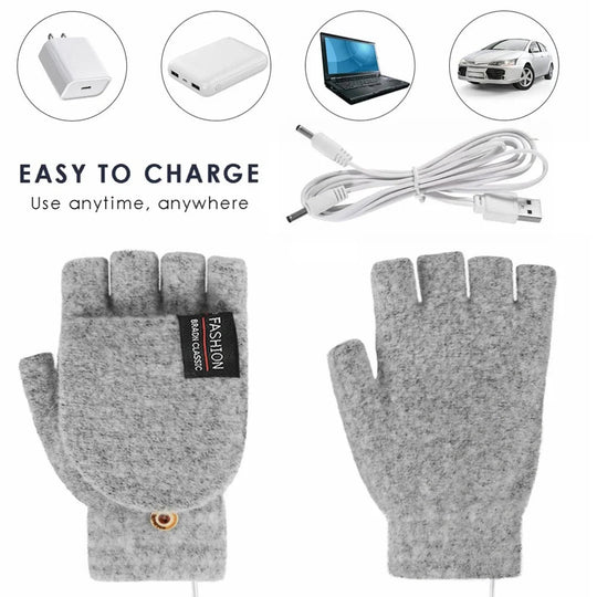 Unisex Verwarmde Handschoenen USB Oplaadbaar 8