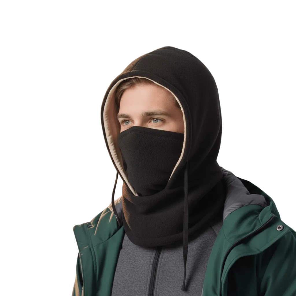 Unisex Wintermuts Winddicht met Afneembare Nekflap 0