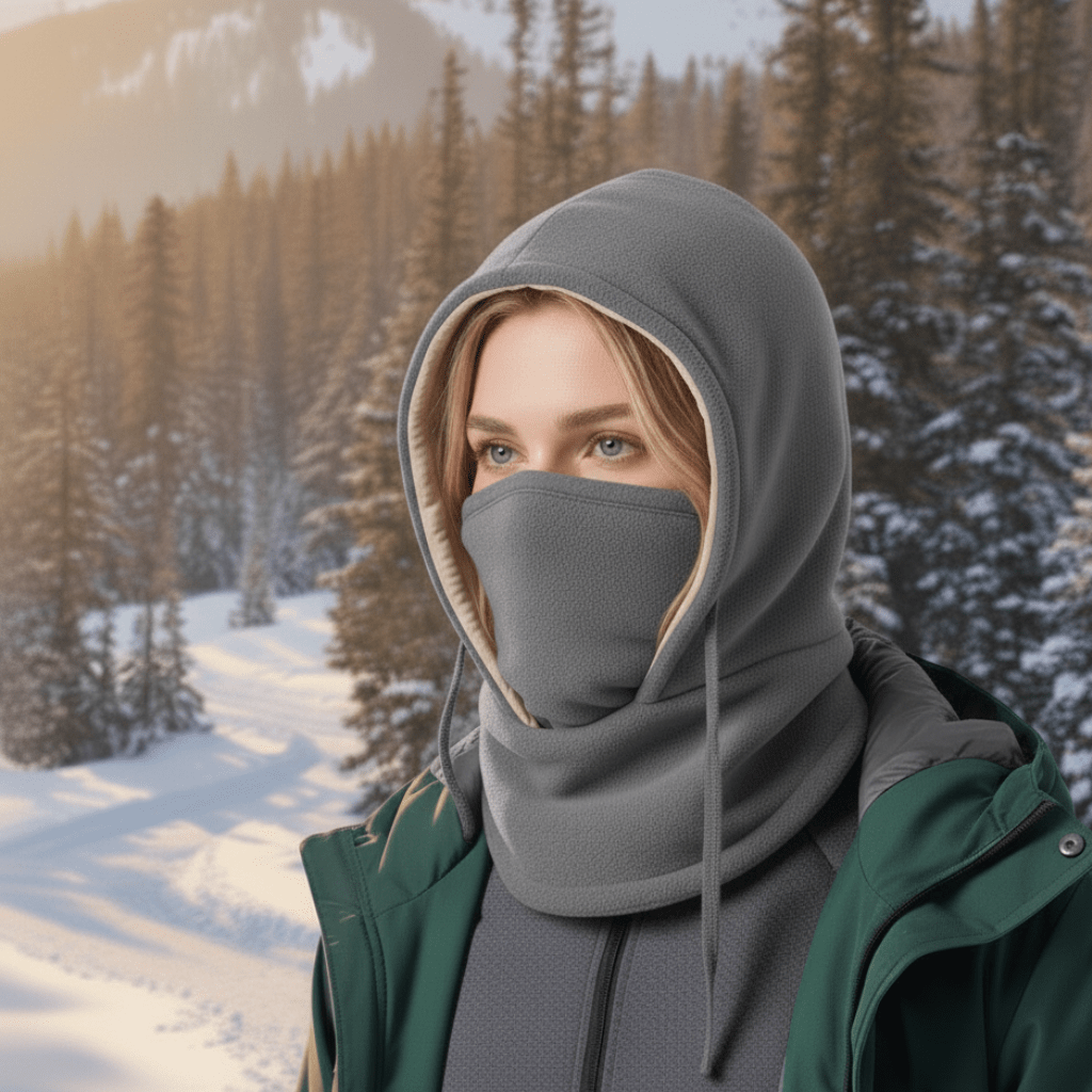 Unisex Wintermuts Winddicht met Afneembare Nekflap 4