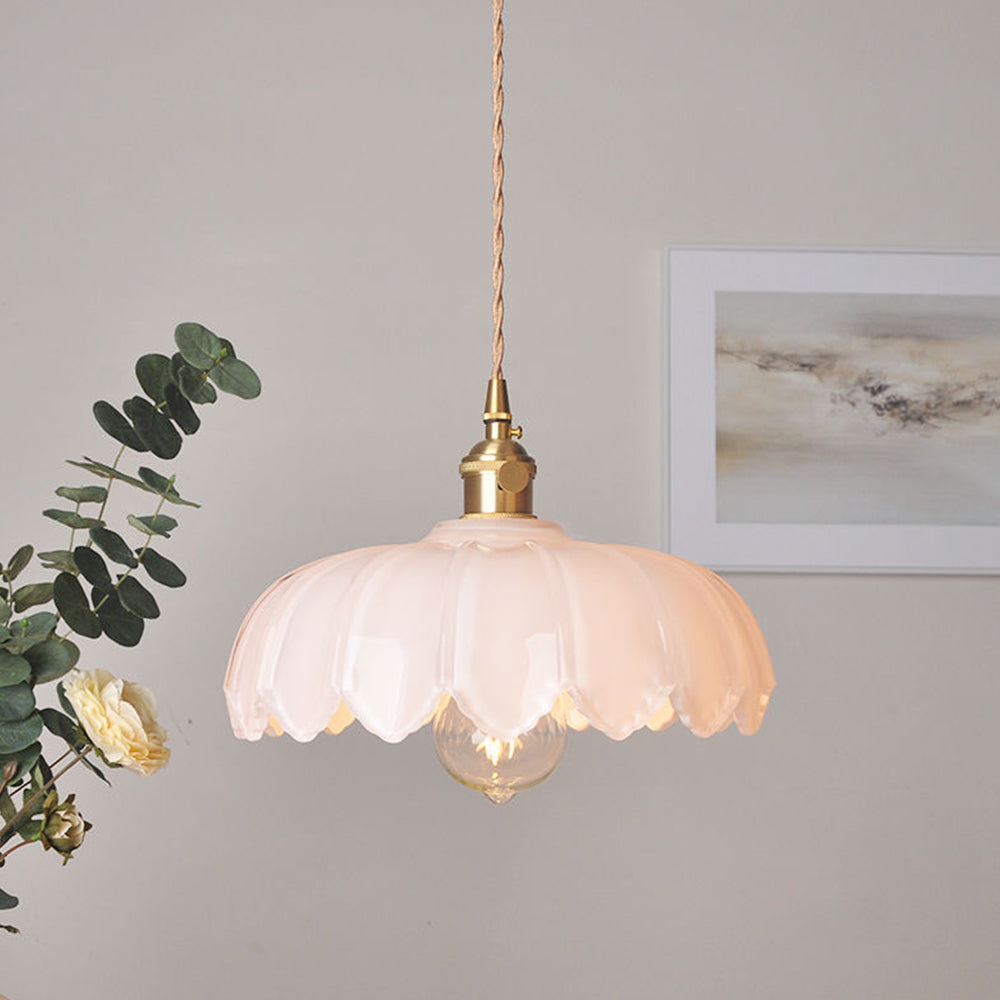 Vintage Bloemen Hanglamp voor Retro en Moderne Interieurs 10