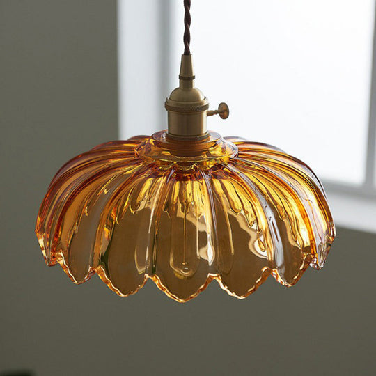 Vintage Bloemen Hanglamp voor Retro en Moderne Interieurs 2