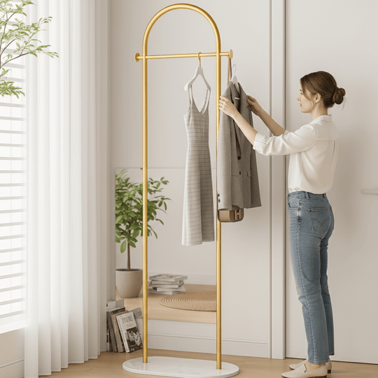 Vrijstaand Kledingrek Minimalistisch Design voor Jassen en Accessoires 1