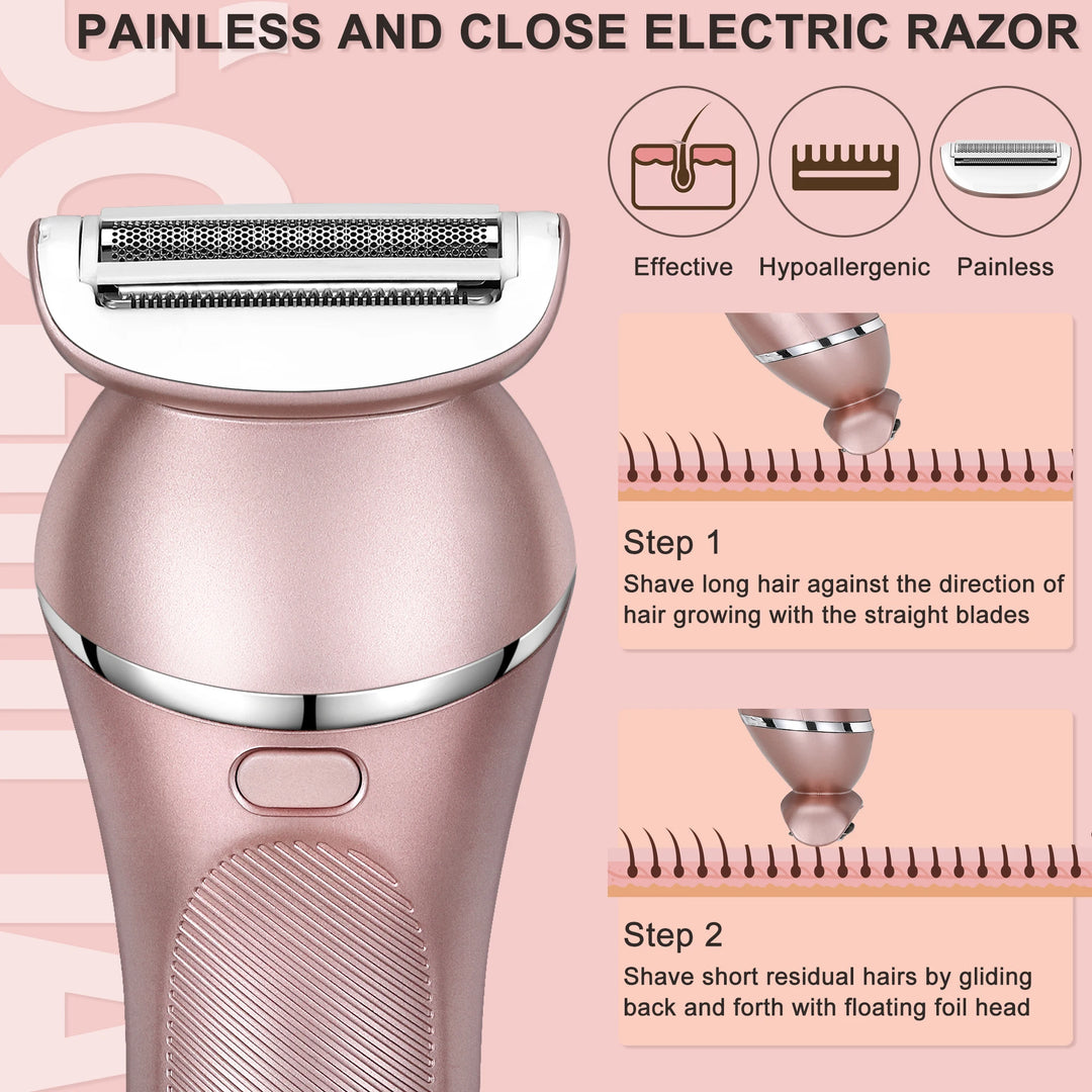 Vrouwen 3-in-1 Epilator Compact Scheerapparaat voor Gladde Huid en Bikinilijn 2