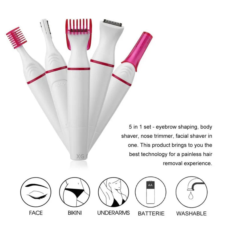Vrouwen Elektrische Epilator 5-in-1 voor Haarverwijdering 1