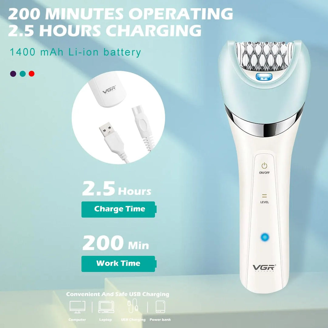Vrouwen Epilator 5 in 1 Draadloos en Waterdicht 4