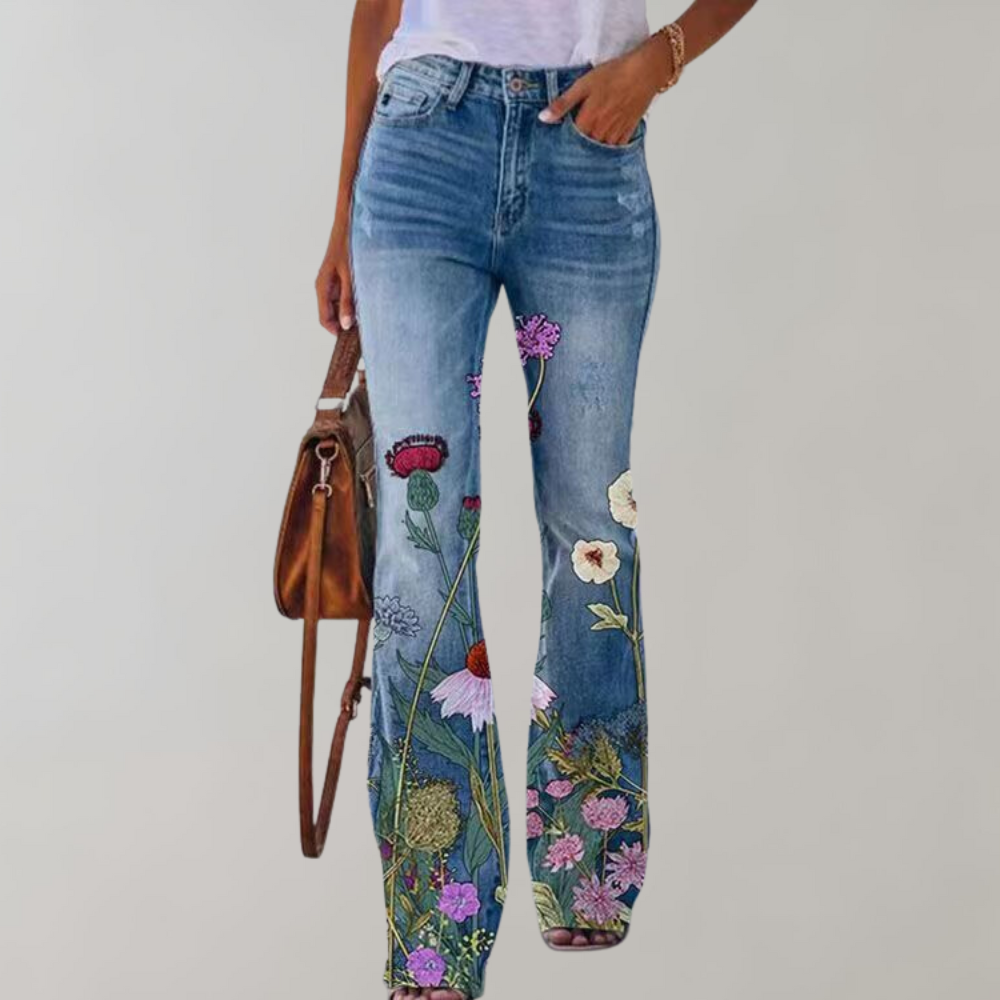 Vrouwen Flare Broek met Knopen 3