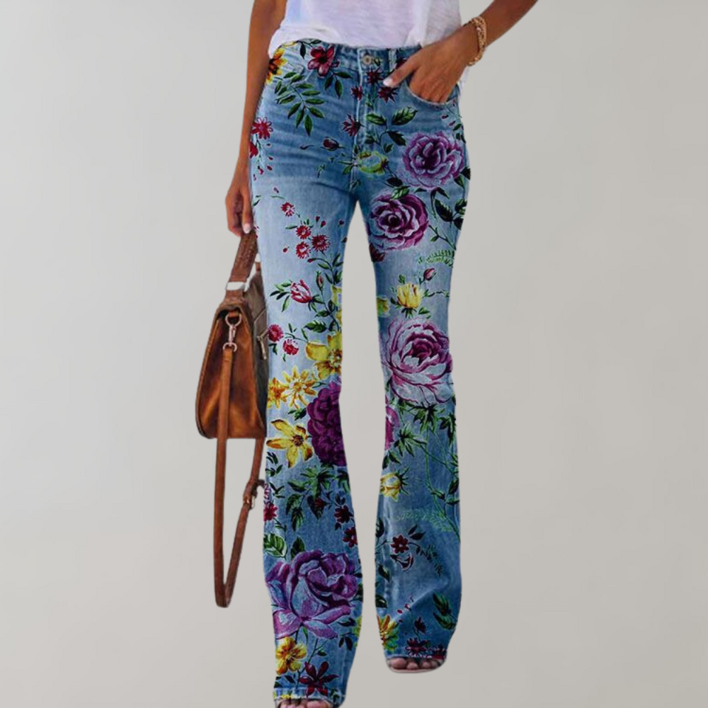 Vrouwen Flare Broek met Knopen 5