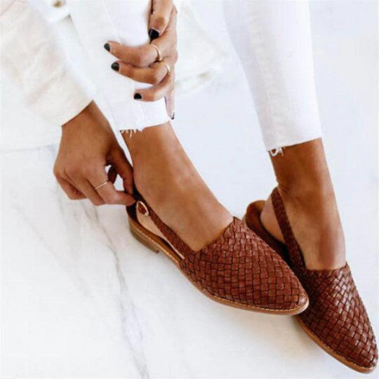 Vrouwen Sandalen Handgemaakt Woven Textiel Slip-Ons 2