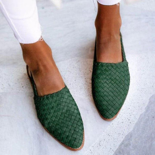 Vrouwen Sandalen Handgemaakt Woven Textiel Slip-Ons 3