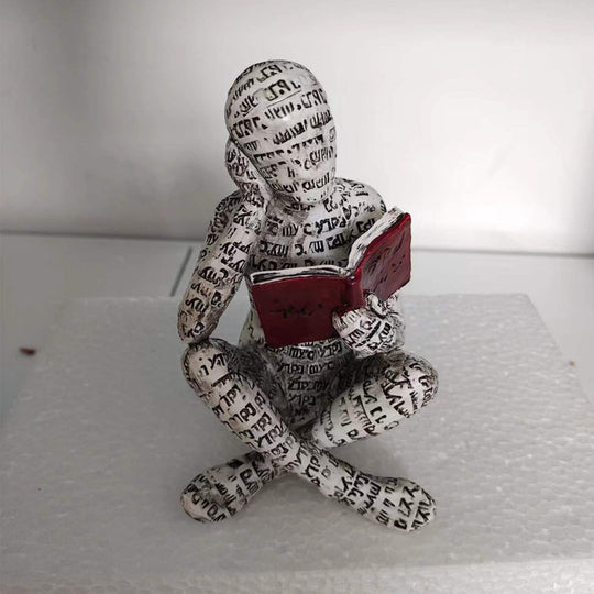 Vrouwenbeeld Ornament Lezend voor Thuisdecoratie 3