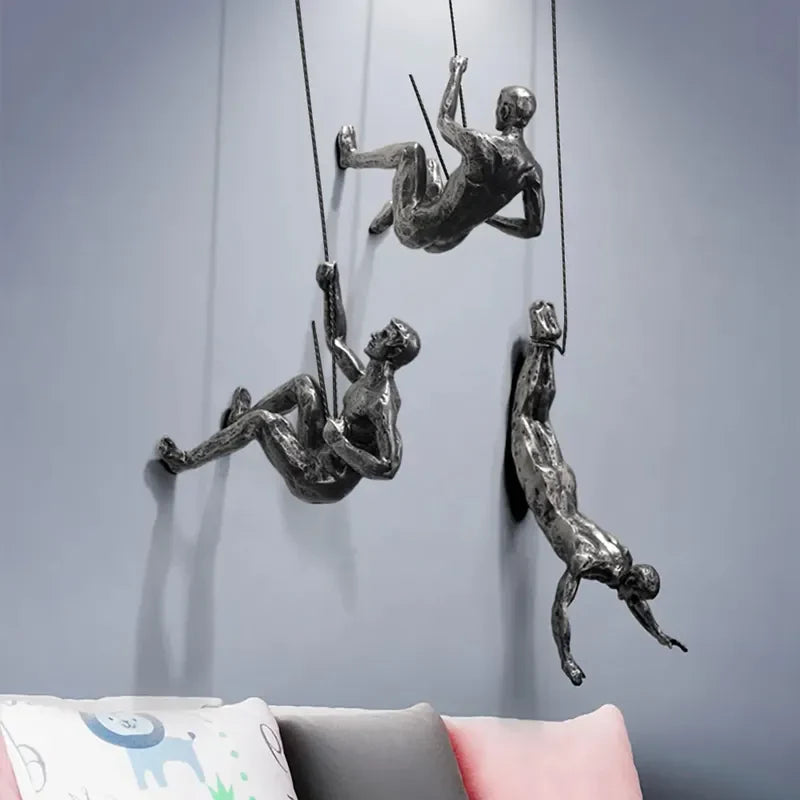 Wanddecoratie Set Klimmende Man Creatief 6