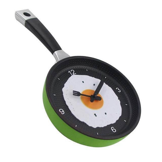 Wandklok Koekenpan Met Gebakken Ei Design 0