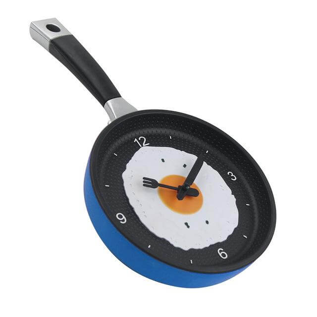 Wandklok Koekenpan Met Gebakken Ei Design 7