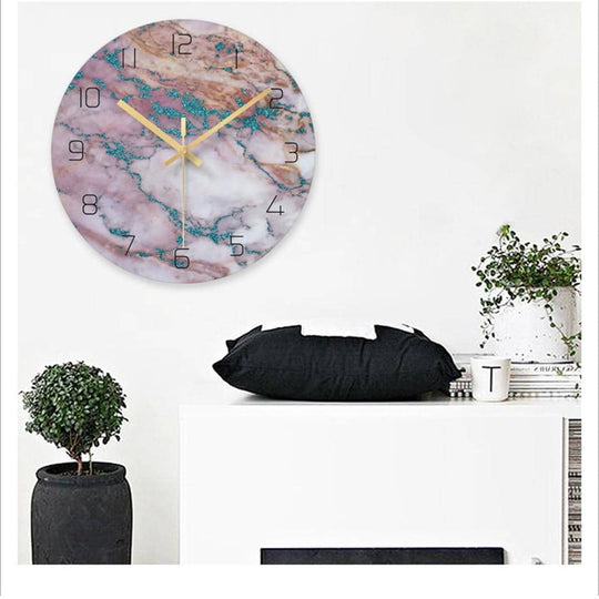 Wandklok Marmerstijl Tijdloos Design 3