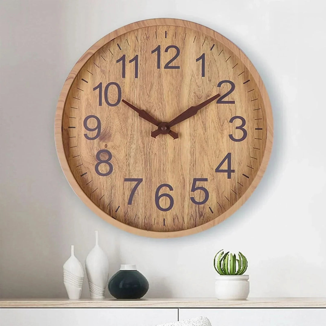 Wandklok Minimalistisch Houten Design voor Stijlvolle Interieurs 0