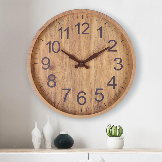 Wandklok Natuurlijke Afwerking Tijdloos Design voor Woonkamer en Slaapkamer 3