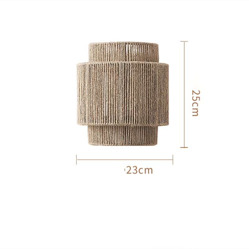 Wandlamp Boheemse Vintage Rotan 6