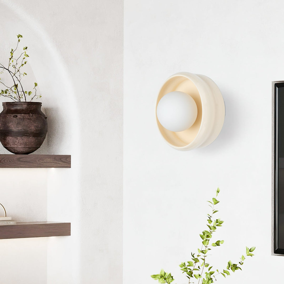 Wandlamp Ronde Keramische Stijl Modern voor Binnengebruik 3