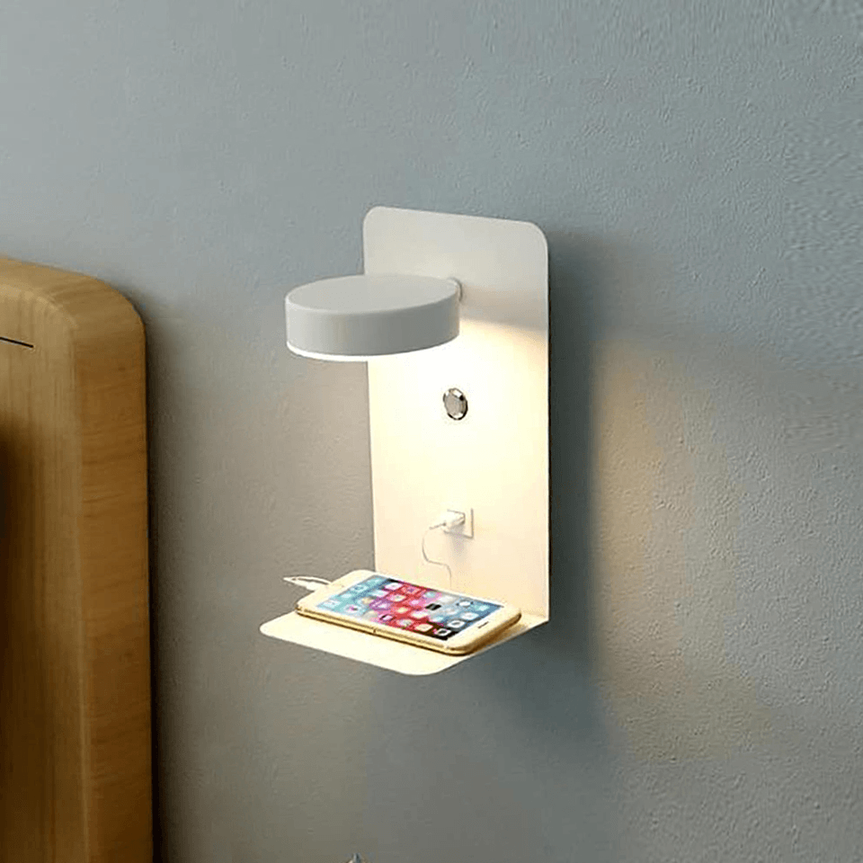 Wandlamp met Draaibare Kop en Oplaadstation 2