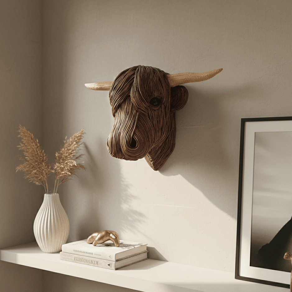 Wandsculptuur Koe Landelijke Stijl 3