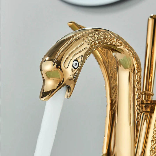 Wastafelkraan met Enkele Handgreep Gouden Afwerking 2