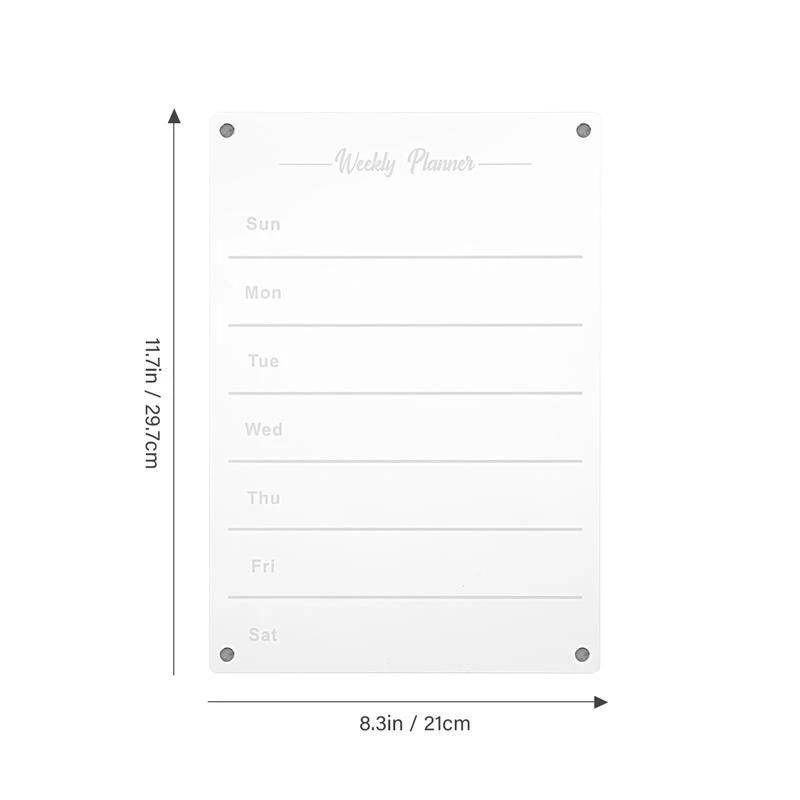 Wekelijkse Koelkast Planner Acryl voor Organisatie 2